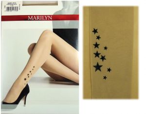 Marilyn EMMY M10 R1/2 rajstopy gwiazdki visone/black